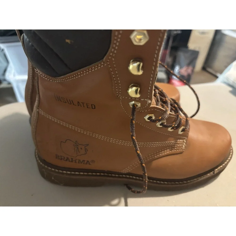 BRAHMA Leather‎ Boots Chestnut Black Size Mens 9.5